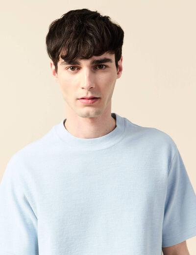 T-shirt manches courtes bleu ciel homme