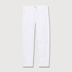Jeans girlfriend taille haute denim blanc femme