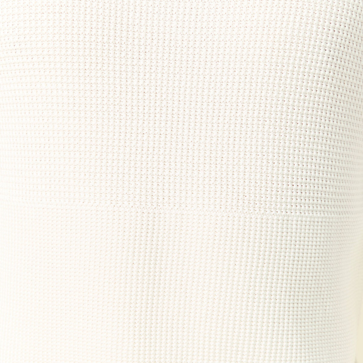 Pull col rond manches longues en coton ecru homme