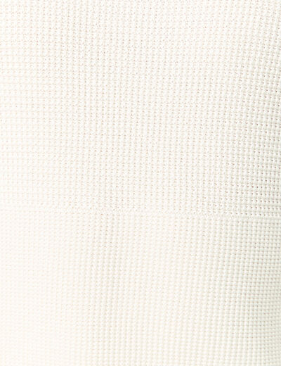 Pull col rond manches longues en coton ecru homme