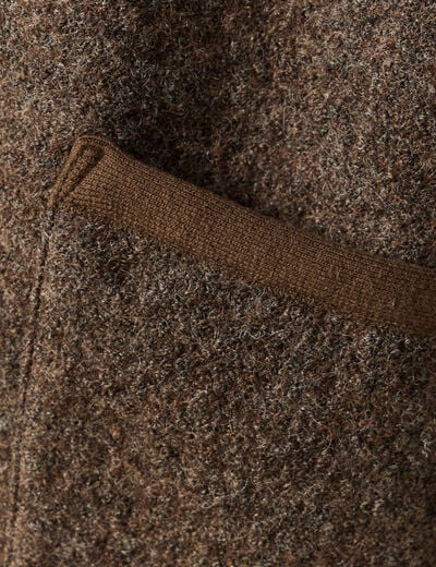 Gilet droit court sans manches marron fonc&eacute; homme