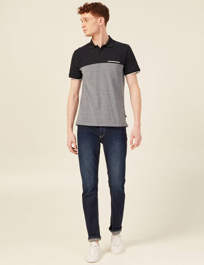 Polo éco-responsable bleu marine homme