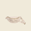 Sac banane métallisé beige femme
