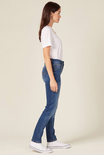 Jeans Camille - slim denim stone femme