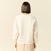Sweat manches longues brodé ecru femme