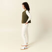 Gilet sans manches vert kaki femme