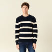 Pull manches longues bleu foncé homme