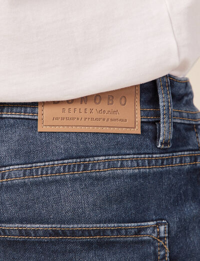Bermuda confort ultra stretch denim brut homme