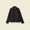 Veste oversize courte col classique gris fonc&eacute; homme