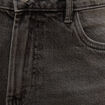 Short mom taille haute en jean denim gris femme
