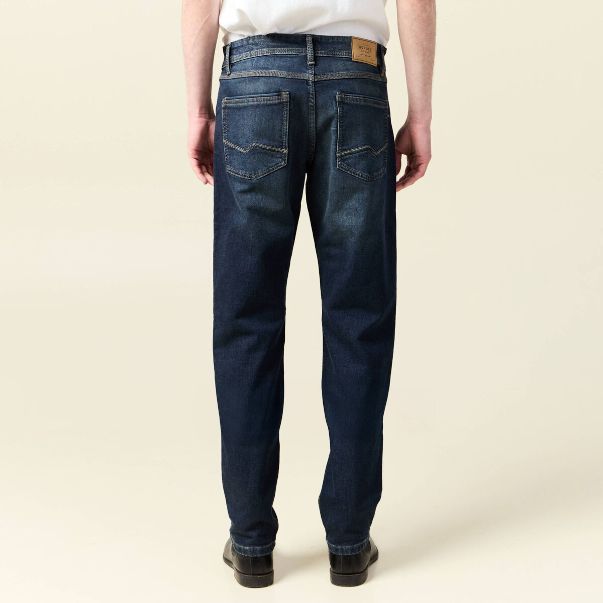 Jeans straight longueur 34 denim denim dirty homme