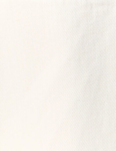 Jupe midi trapèze denim blanc femme
