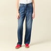 Jeans straight taille haute denim stone femme