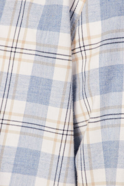 Chemise manches longues bleu gris homme