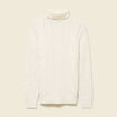Tricot col montant ecru homme