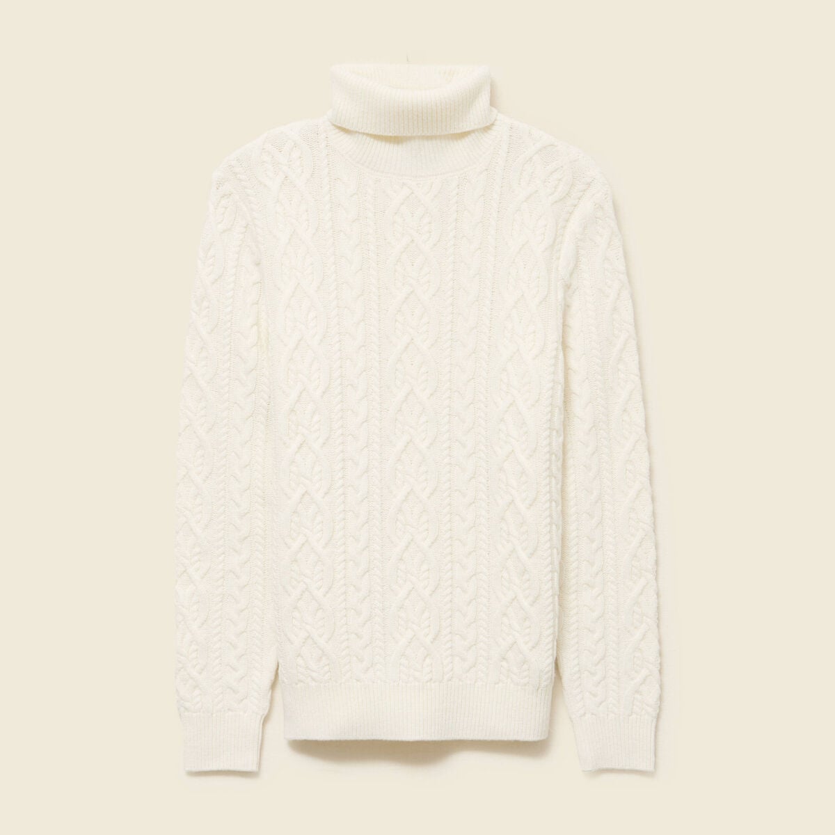 Tricot col montant ecru homme