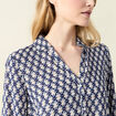 Blouse manches longues bleu femme
