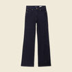 Jeans flare taille haute denim brut femme
