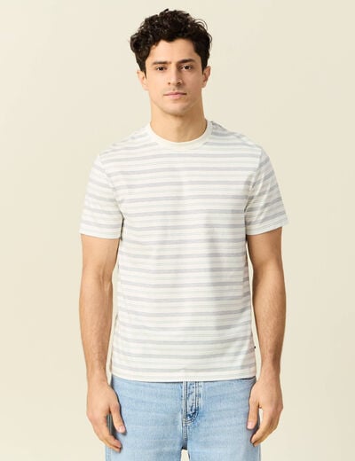T-shirt manches courtes ecru homme