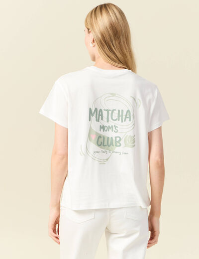 T-shirt manches courtes ecru femme