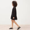 Robe dentelle manches longues doubl&eacute;e noir femme