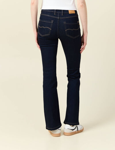 Jeans bootcut denim brut rinse femme