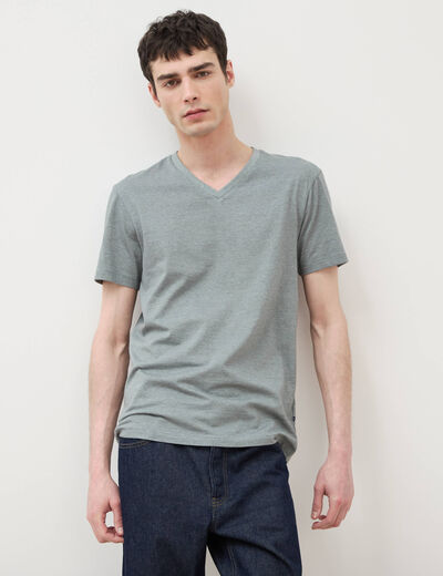 T-shirt manches courtes homme vert kaki homme