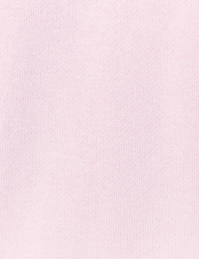 Sweat droit court col rond en coton parme femme