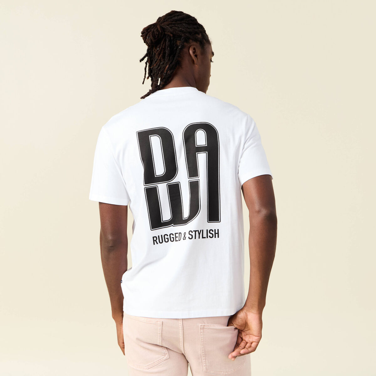T-shirt manches courtes blanc homme