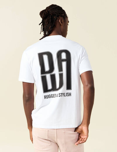 T-shirt manches courtes blanc homme