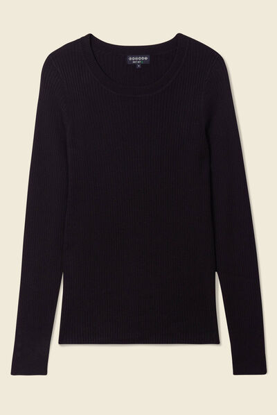 Pull éco-responsable noir femme