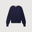 Pull manches longues bleu marine femme