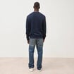Sweat manches longues bleu marine homme