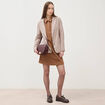 Robe manches courtes marron femme