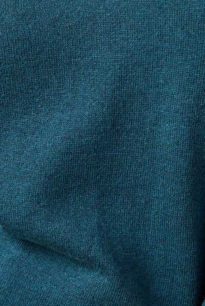 Pull à manches longues bleu canard femme