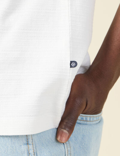 T-shirt manches courtes ecru homme