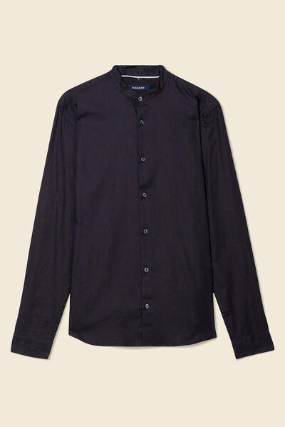 Chemise manches longues noir homme