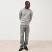 Pull droit tweed manches longues gris homme