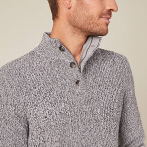 Pull manches longues gris foncé homme