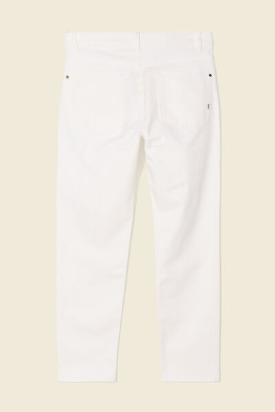 Jeans tapered 5 poches denim blanc homme