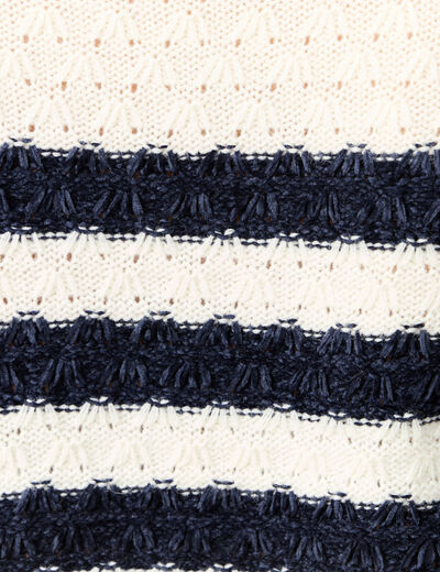 Pull manches longues bleu marine femme