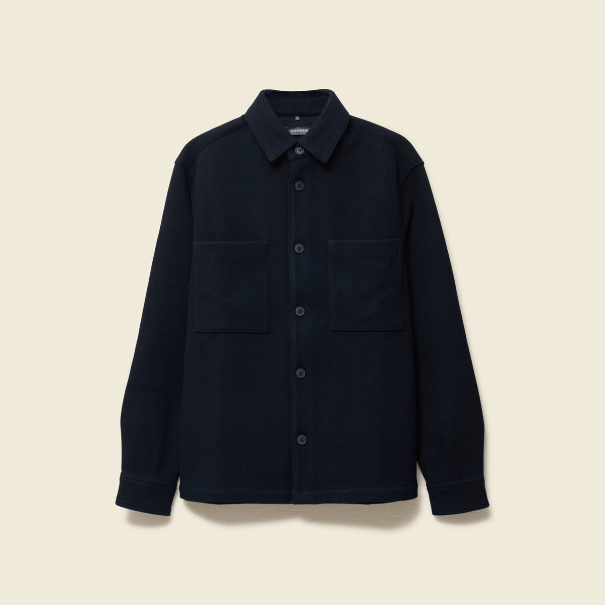 Surchemise oversize col classique bleu marine homme