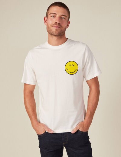 T-shirt SmileyWorld ecru homme