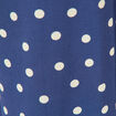 Pantalon large taille haute bleu marine femme