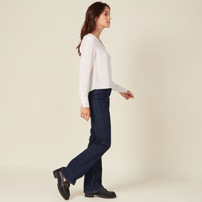 Blouse satin éco-responsable ecru femme