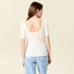 T-shirt manches courtes ecru femme