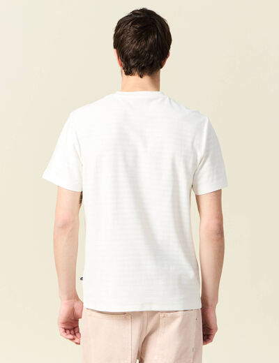 T-shirt manches courtes ecru homme