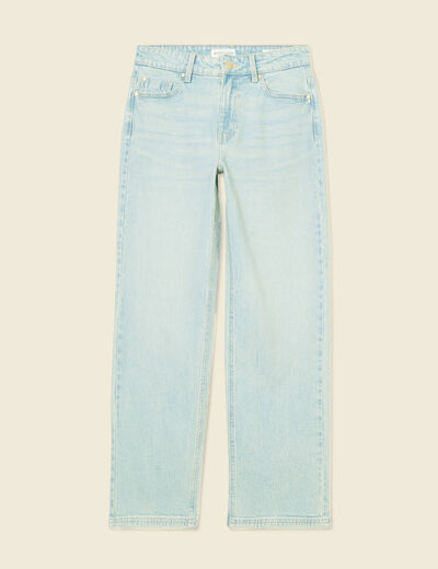Jeans droit 7/8ème denim baby bleu femme