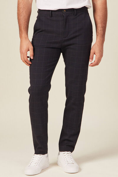 Pantalon chino slim gris foncé homme