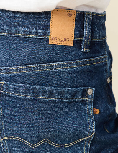 Jeans large taille haute denim brut femme